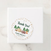 ウッドラ素朴ンド動物赤ちゃんシャワーありがとう フェイバータグ (インサイチュ)