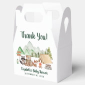 ウッドラ素朴ンド動物赤ちゃんシャワーありがとう フェイバーボックス (オープン)