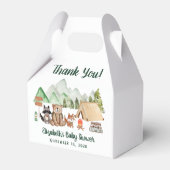 ウッドラ素朴ンド動物赤ちゃんシャワーありがとう フェイバーボックス (正面サイド)