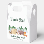 ウッドラ素朴ンド動物赤ちゃんシャワーありがとう フェイバーボックス (オープン)