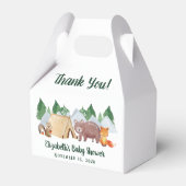 ウッドラ素朴ンド動物赤ちゃんシャワーありがとう フェイバーボックス (正面サイド)