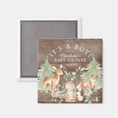 ウッドラ素朴ンド動物赤ちゃんシャワー好きマグネット マグネット (正面/裏面)