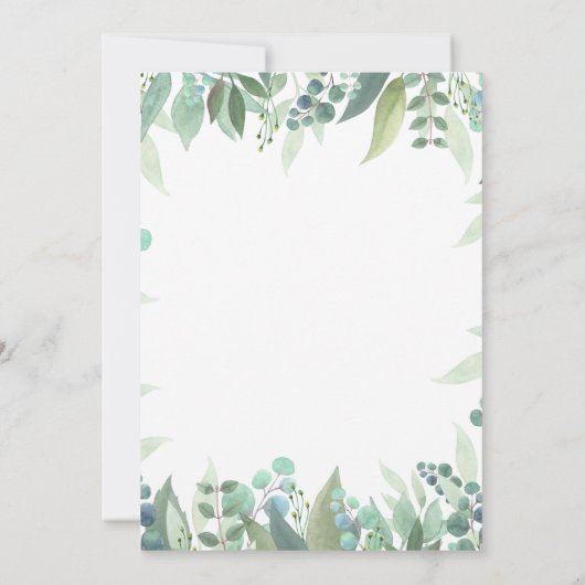 ウッドラ素朴ンド動物赤ちゃんシャワー招待状 招待状 (裏面)