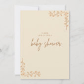 ウッドラ素朴ンド動物赤ちゃんシャワー招待状 招待状 (裏面)