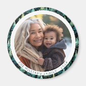 ウッドラ素朴ンド家族のクリスマス写真 マグネット (正面)