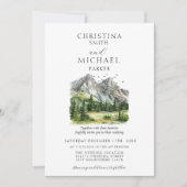 ウッドラ素朴ンド山林パイン結婚の元気 招待状 (正面)