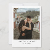 ウッドラ素朴ンド山林パイン結婚の元気 招待状 (裏面)