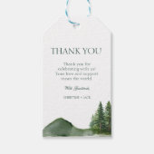 ウッドラ素朴ンド山林パイン結婚ズ感謝してい ギフトタグ (正面)