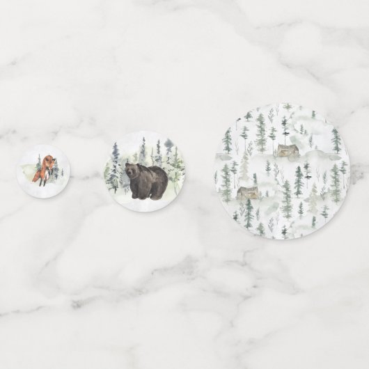 ウッドラ素朴ンド森林動物パーティー コンフェッティ (正面)