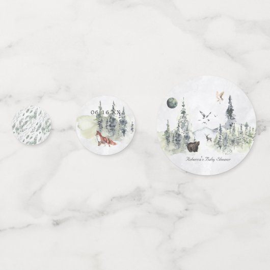 ウッドラ素朴ンド森林動物パーティー コンフェッティ (裏面)