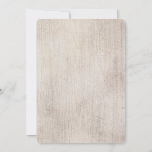 ウッドラ素朴ンド男の赤ちゃん誕生発表カード 案内状 (裏面)