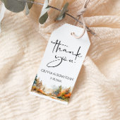 ウッドラ素朴ンド秋の森ありがとう ギフトタグ