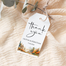 ウッドラ素朴ンド秋の森ありがとう ギフトタグ