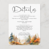 ウッドラ素朴ンド秋の森の結婚詳細 エンクロージャーカード (正面)