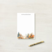 ウッドラ素朴ンド秋の森 ポストイット (デスク上)