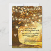 ウッドラ素朴ンド秋の結婚式 招待状 (正面)