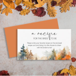 ウッドラ素朴ンド秋レシピのための花嫁 エンクロージャーカード