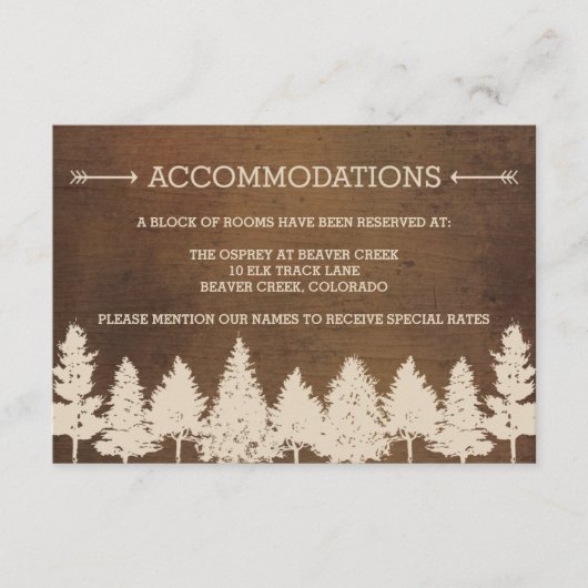 ウッドラ素朴ンド結婚のエンクロージャカード エンクロージャーカード (正面)