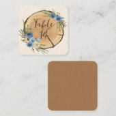 ウッドラ素朴ンド結婚のテーマテーブルカード 予約カード (正面/裏面)