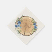 ウッドラ素朴ンド結婚テーマ スタンダードカクテルナプキン (角)