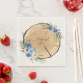 ウッドラ素朴ンド結婚テーマ スタンダードランチョンナプキン (インサイチュ)