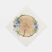 ウッドラ素朴ンド結婚テーマ スタンダードランチョンナプキン (角)