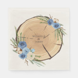 ウッドラ素朴ンド結婚テーマ スタンダードランチョンナプキン