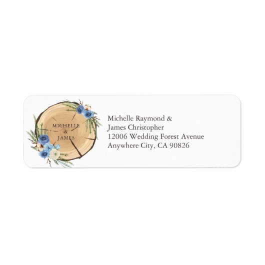 ウッドラ素朴ンド結婚テーマ ラベル (正面)