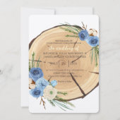 ウッドラ素朴ンド結婚テーマ 招待状 (正面)