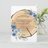 ウッドラ素朴ンド結婚テーマ 招待状 (スタンド正面)