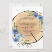ウッドラ素朴ンド結婚テーマ 招待状 (正面)