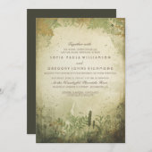 ウッドラ素朴ンド結婚式招待状 招待状 (正面/裏面)