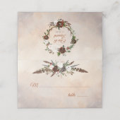 ウッドラ素朴ンド羽とフローラ開花 プレイスカード (外部開封)