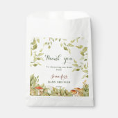 ウッドラ素朴ンド赤ちゃんシャワー緑 フェイバーバッグ (正面)