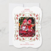 ウッドラ素朴ンド |アントラーとベリーのリース写真 シーズンカード (正面)