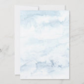 ウッドラ素朴ンド、ストリングライト、水彩 招待状 (裏面)