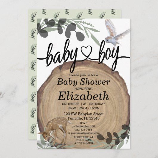 ウッドラ素朴ンド 招待状 (正面/裏面)