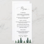 ウッドラ結婚ンドのメニュー松の木 メニュー (正面/裏面)