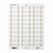 ウッドラ結婚ンドフローラ差出人住所 ラベル (フルシート)