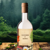 ウッドラ魅力的ンド素朴自然インスパイア ワインラベル