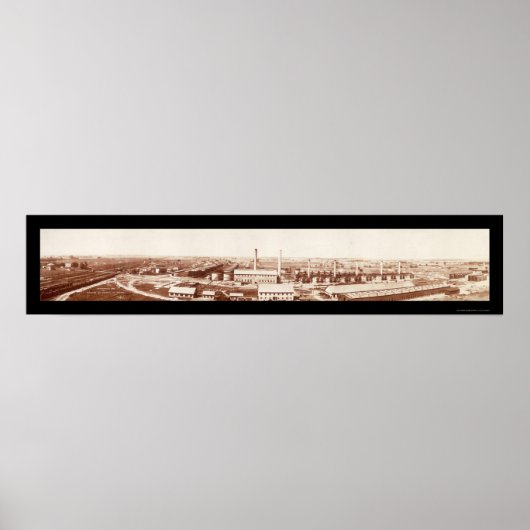 ウッドリバー精錬所の写真1908 ポスター (正面)