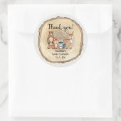 ウッドリ素朴ンド動物の男女兼用赤ちゃん ラウンドシール (バッグ)