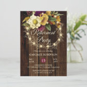 ウッドリ素朴ー照明リース退職パーティー 招待状 (スタンド正面)