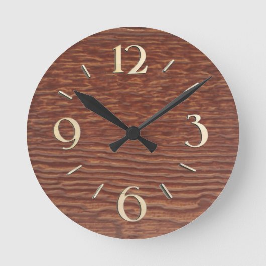ウッドルックウォールクロック ラウンド壁時計 (正面)