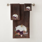 ウッドルックオータムホワイトパンプキ素朴ン バスタオルセット (インサイチュ)