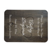 ウッドルックセーブザデートマグネット マグネット (横)