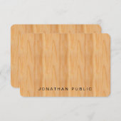 ウッドルックテンプレートハンドスクリプトモノグラム ノートカード (正面/裏面)