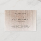 ウッドルックミニマモダンリストプロフェッショナルテンプレート 名刺 (正面)