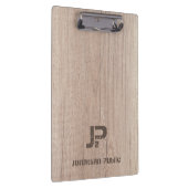 ウッドルックモノグラム動揺してテンプレート文字名 クリップボード (右)