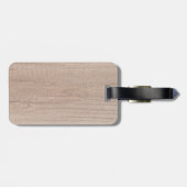 ウッドルックモノグラム動揺してテンプレート文字名 ラゲッジタグ (裏面横)